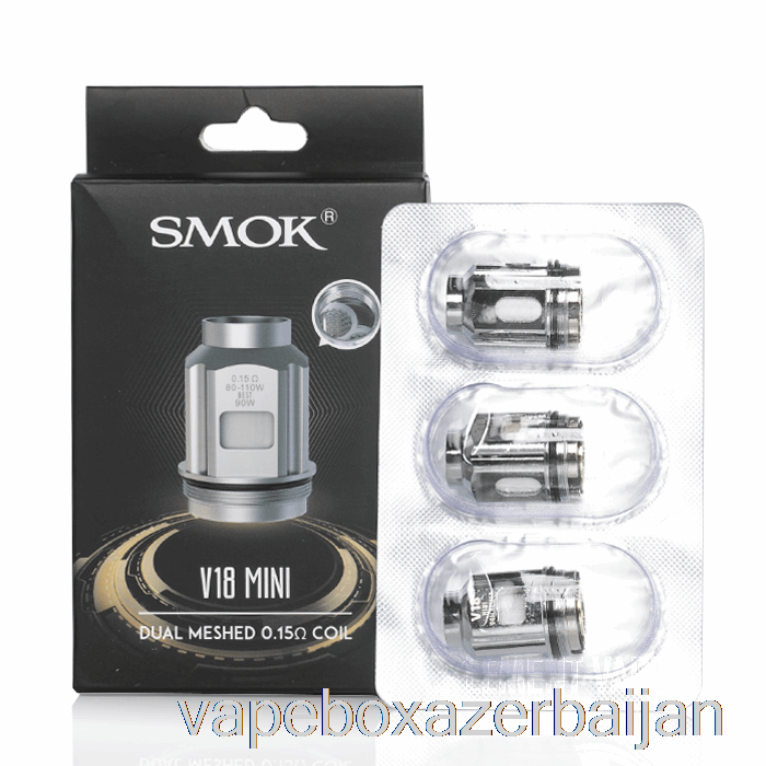 E-Juice Vape SMOK TFV18 MINI Replacement Coils 0.15ohm Dual TFV18 Mini Mesh Coils